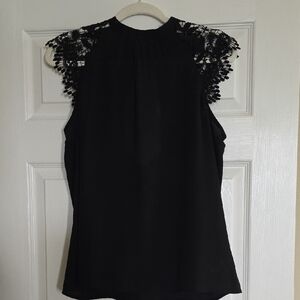 Express Black Lace Detail Women's Top